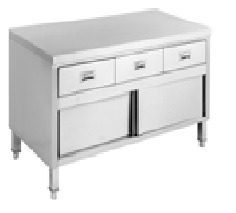 Mesón Mueble central con 3 cajones 1800x700x850mm BV 51